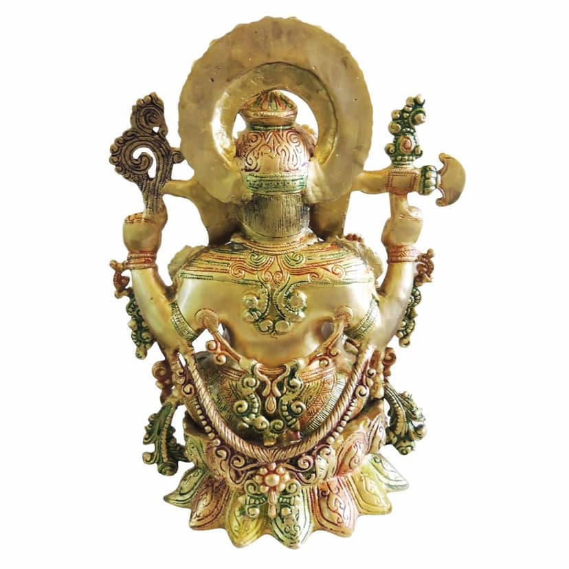 Brass Showpiece Ganesh Ji Statue (BSMAS1124 G) view 3