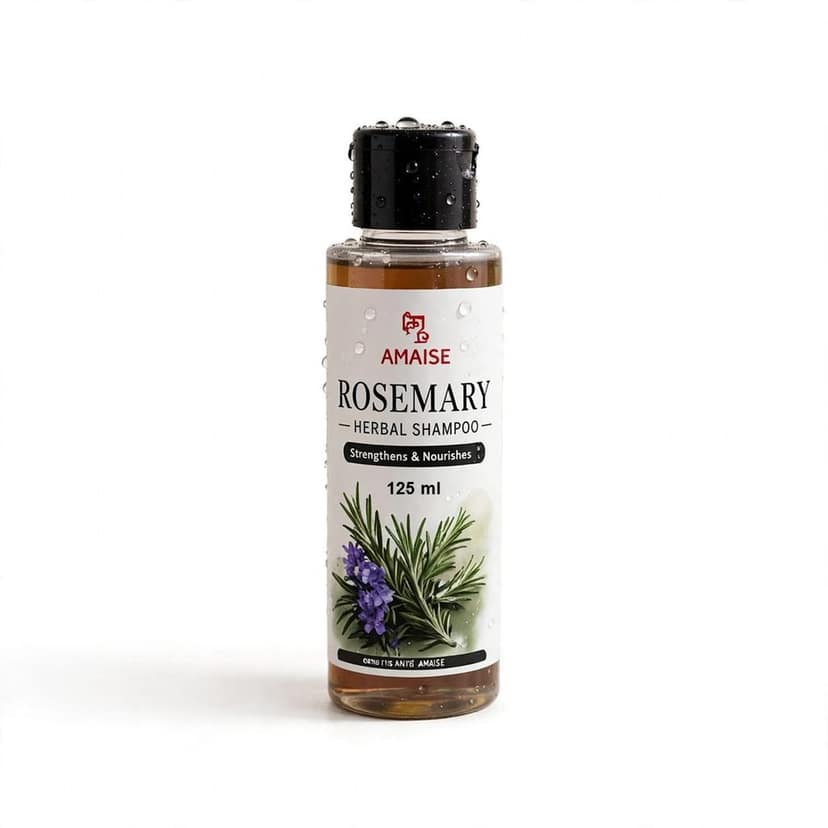 AMAISE Rosemary Herbal Shampoo | Gentle Cleansing for Soft, Shiny & Manageable Hair | 125 ml