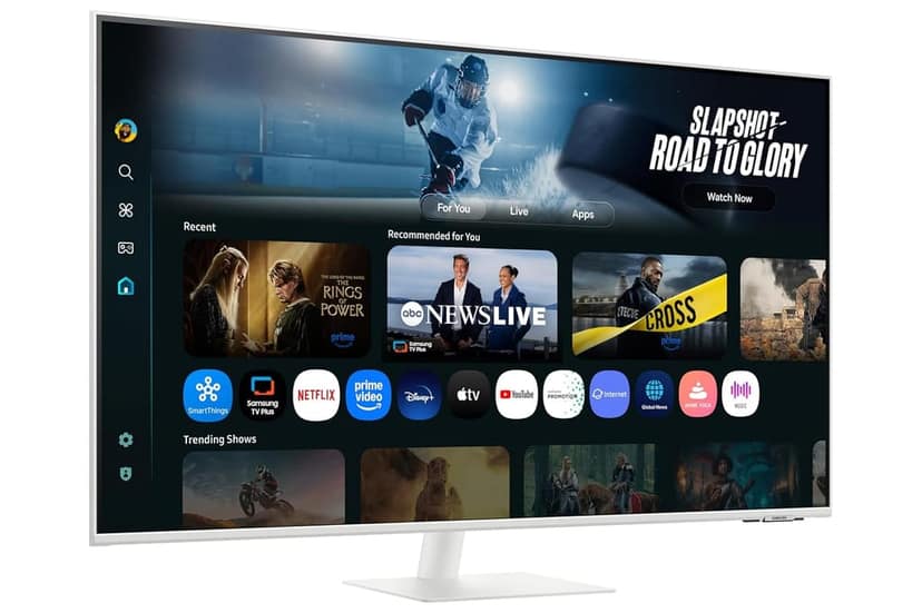 Samsung 43"(1.08m) 4K M7 Vision AI Smart Monitor|UHD 3840 x 2160|Smart TV Experience with AI|Type-C|Apple AirPlay|Gaming Bar|Remote|Speakers|Wi-Fi|Bluetooth|AI Picture & Sound|LS43FM701UWXXL|White