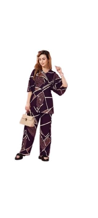KOI SLEEPWEAR Premium Lissybissy Kaftan Co-ord Set for Women (Free Size Black Color)