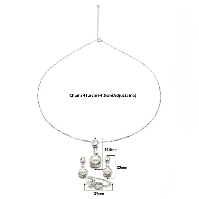 Silver Precious Pearl Set view 4
