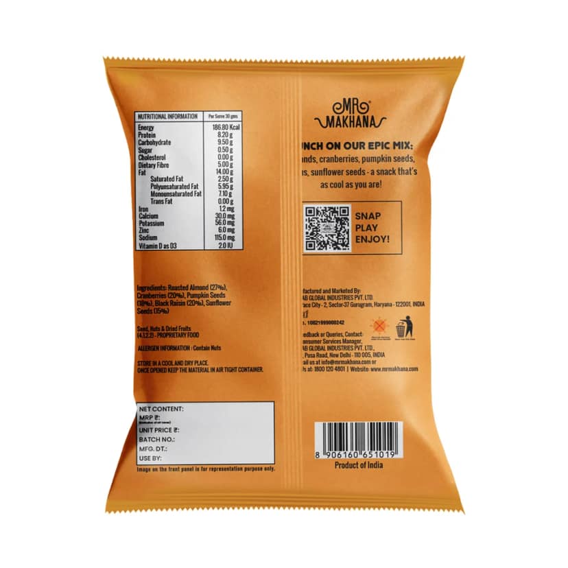 Mr Makhana Trail Mix Pack of 3 30g Each view 3