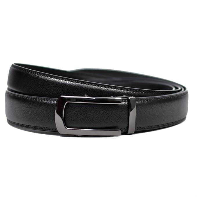 WildHorn Men's Genuine Leather Belt for Men| Premium Auto-Lock Buckle | Adjustable up to 48” (Premium Black)