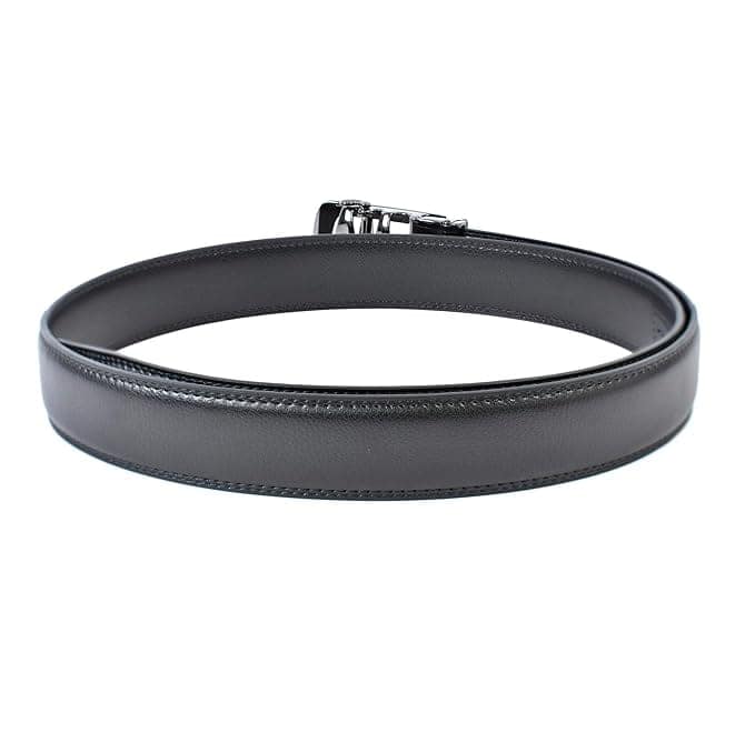 WildHorn Men's Genuine Leather Belt for Men| Premium Auto-Lock Buckle | Adjustable up to 48” (Premium Black) view 6