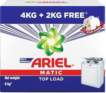 Ariel Matic Top Load Detergent Washing Powder, 4 kg (Get 2 kg Free)