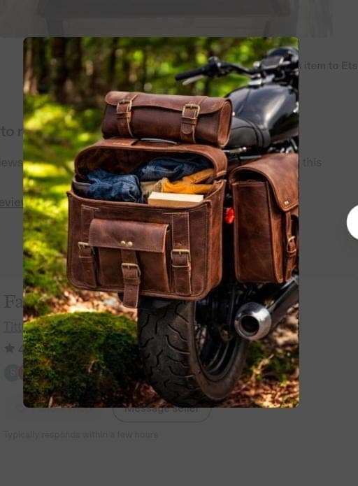 Leather Side Bike Bag view 3