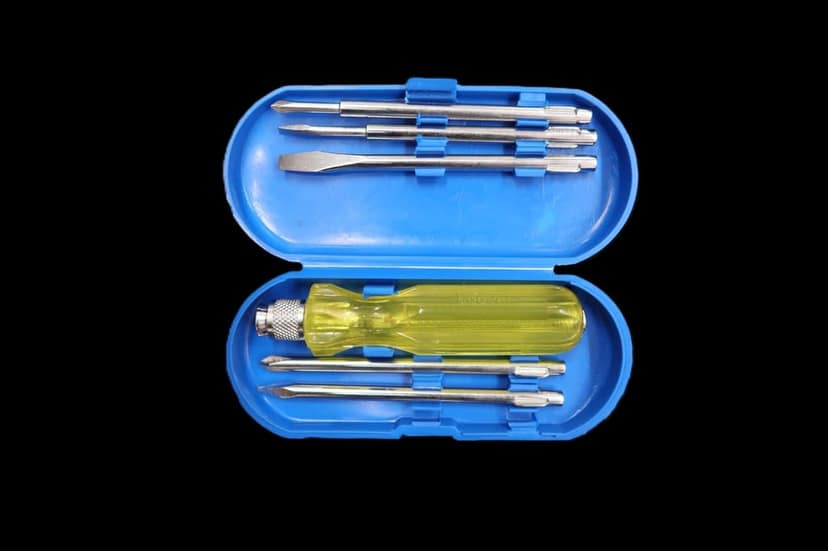 FAIRBIZPS 5-in-1 Magnetic Screwdriver Set with Tester Slotted, Phillips & Poker Tips | Durable Steel Blades with Non-Slip Grip Handle | Multipurpose Toolkit for Home & Office Use