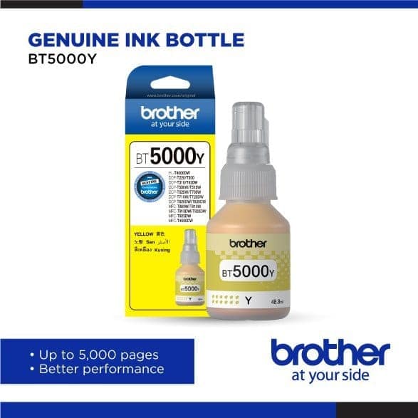 BROTHER BT5000Y Ink Bottle (Yellow) view 2