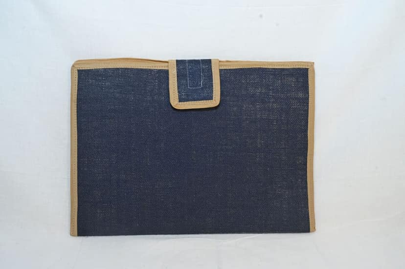 Jute File Folder with Button Closure