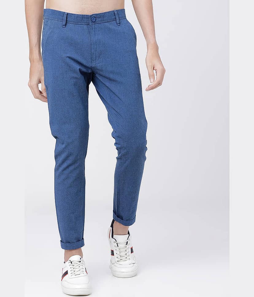 Highlander Slim Flat Men's Chinos - Blue ( Pack of 1 )