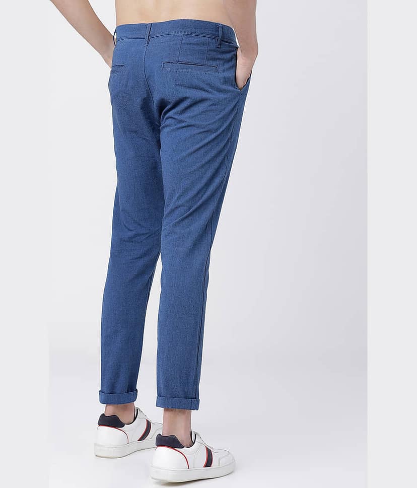 Highlander Slim Flat Men's Chinos - Blue ( Pack of 1 ) view 3