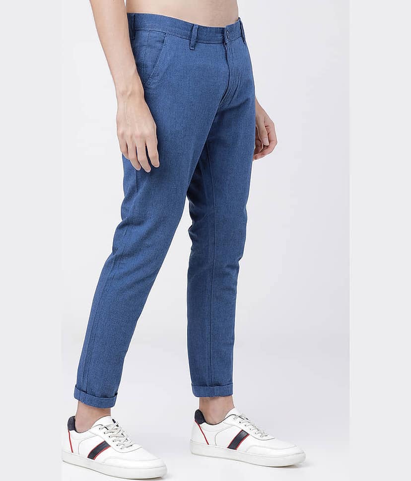 Highlander Slim Flat Men's Chinos - Blue ( Pack of 1 ) view 6