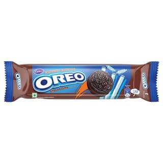 Cadbury Oreo Chocolate Flavour Cookie Sandwich Cream Biscuit, 113.75 g
