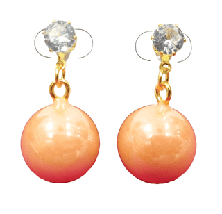 Elegant Peach Pearl Earrings