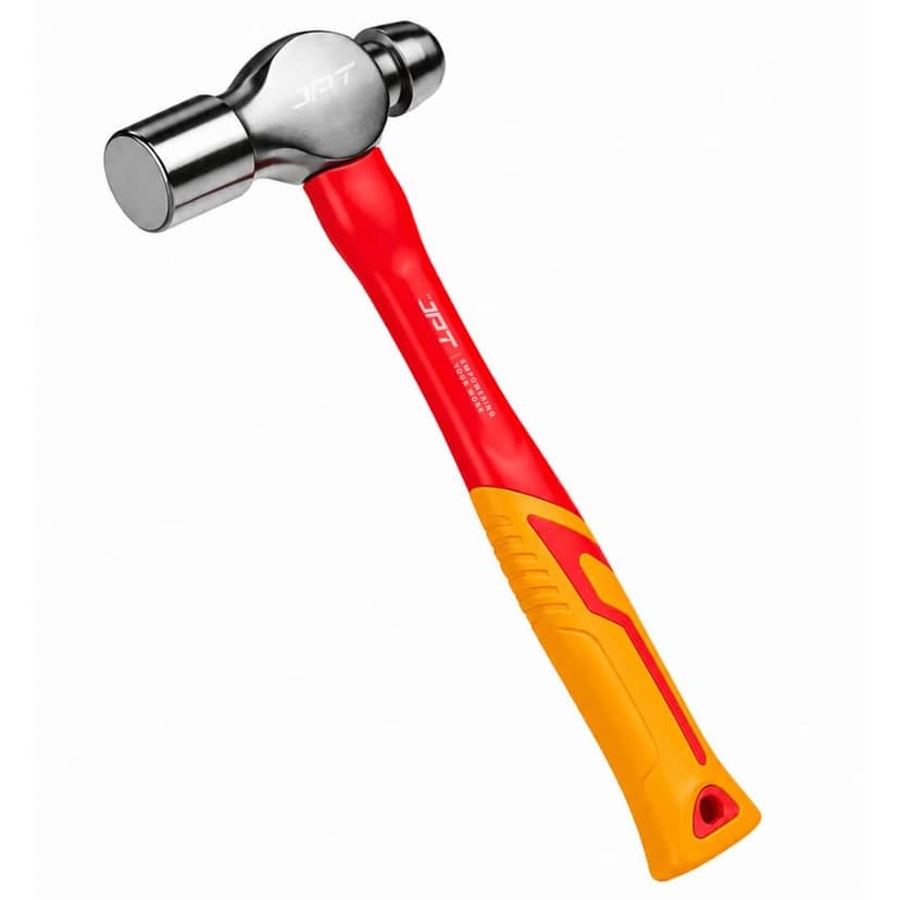 JPT 0.5 lb Ball Peen Hammer (Ball Pein) | Forged Steel Head with Fiberglass Handle | Precision Metal Work & Mechanic Tool