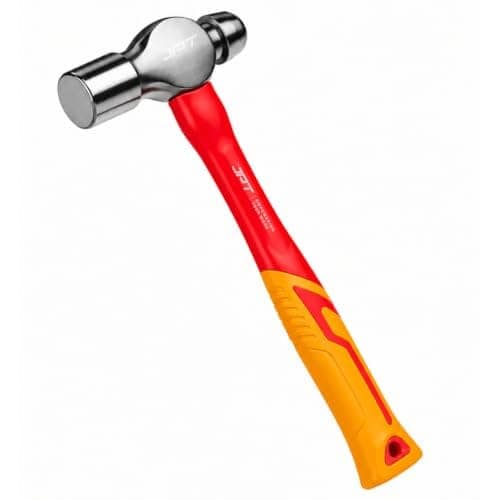JPT 0.5 lb Ball Peen Hammer (Ball Pein) | Forged Steel Head with Fiberglass Handle | Precision Metal Work & Mechanic Tool view 2