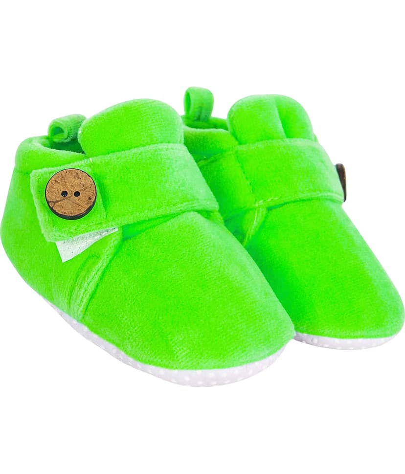 Neska Moda Baby Boys & Baby Girls 6 To 9 Months Velvet Booties (Green,Light Green,Neon Green) -BT789