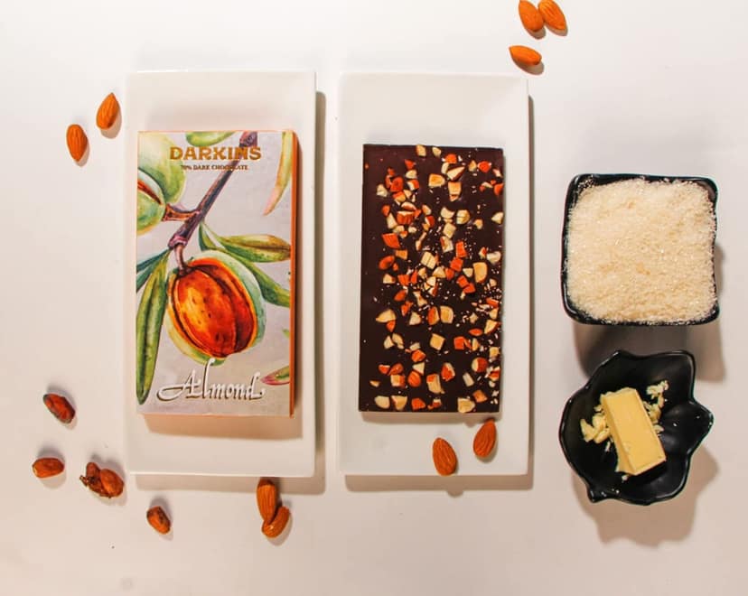 DARKINS Dark Chocolate | 70% Chocolate Roasted Almond | 95% Chocolate Single Origin | Gluten-free | Hand Crafted Chocolate | Unrefined Cane Sugar | Natural Chocolate Bar | Pack Of 2 view 5