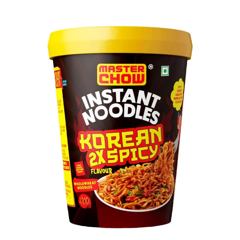 Instant Cup Noodles 2x Spicy Korean Whole Wheat Noodles-100g
