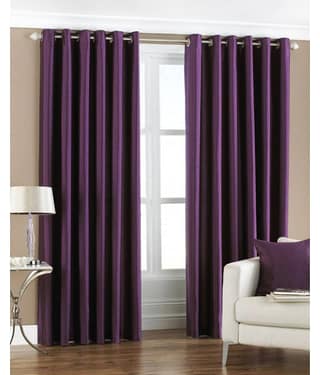Homefab India Plain Semi-Transparent Eyelet Door Curtain 6ft (Pack of 2) - Maroon