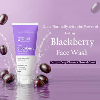 Globus Naturals Indian Blackberry Face Wash with Vitamin E For Deeply Cleanses Dirt Excess Oil, Suitable for Normal to Combination Skin, 50gm, Pack of 2 view 2
