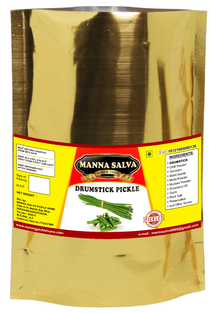 Manna Salva Pickles- Drumstick Pickle - Veg Pickle