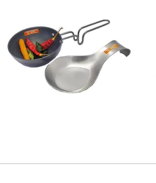 iWARE Hard Anodized Stainless Steel Tadka Pan Heavy Bottom without Lid 12 cm Diameter 0.5 Ltr