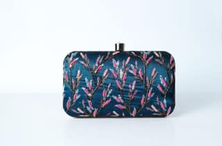 TURQUOISE BLUE WITH MULTI COLOR BEADED SEQUINS WORK HAND EMBROIDED CLUTCH CUM SLING BAG (pack of 2)