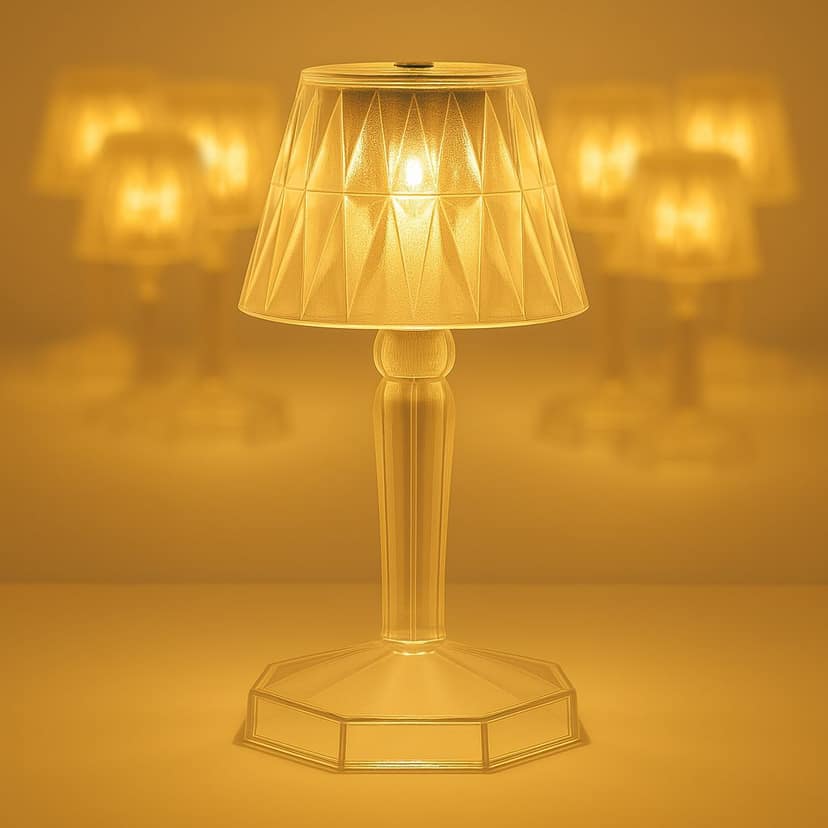 Mini Crystal Table Lamp with Sparkling Reflection Light view 3