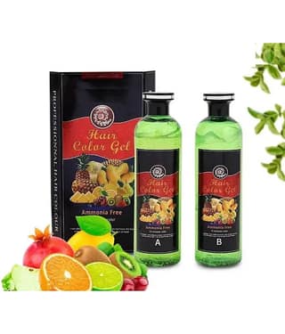 WRIXTY Fruit Vinegar Hair Colour Gel Black Instant Smooth Soft Hair Quick Grey Coverage Natural Shine