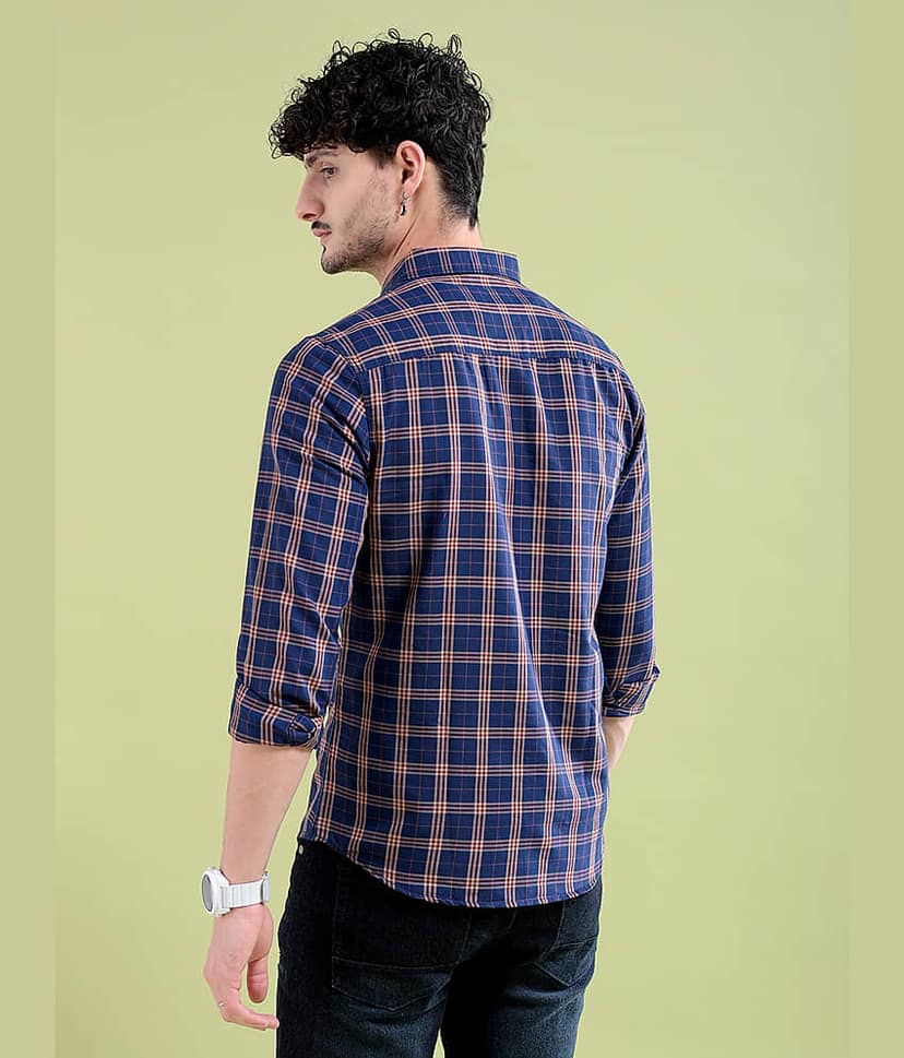 The Indian Garage Co Men Tartan Checks Opaque Checked Casual Shirt view 2