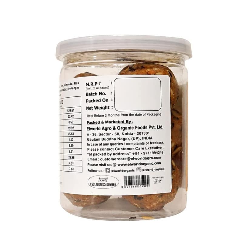 ELworld Agro & Organic Food Products Gond Ladoo 300 GM view 3
