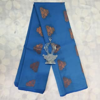 Soft Silk Saree with Blouse - Sky Blue