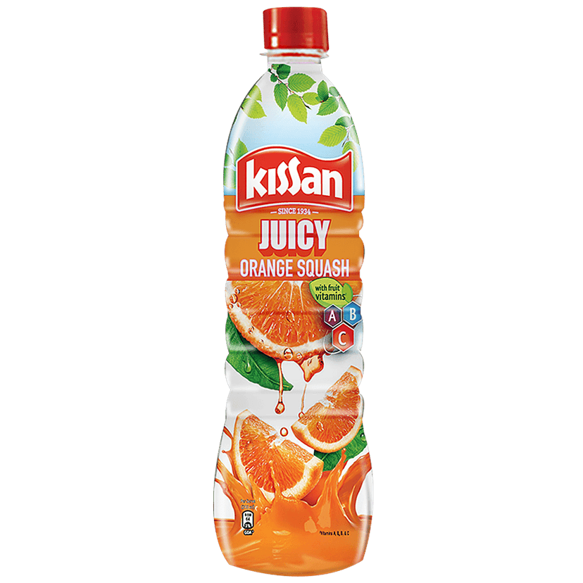 Kissan Juicy Orange Squash, 750 Ml Bottle view 2