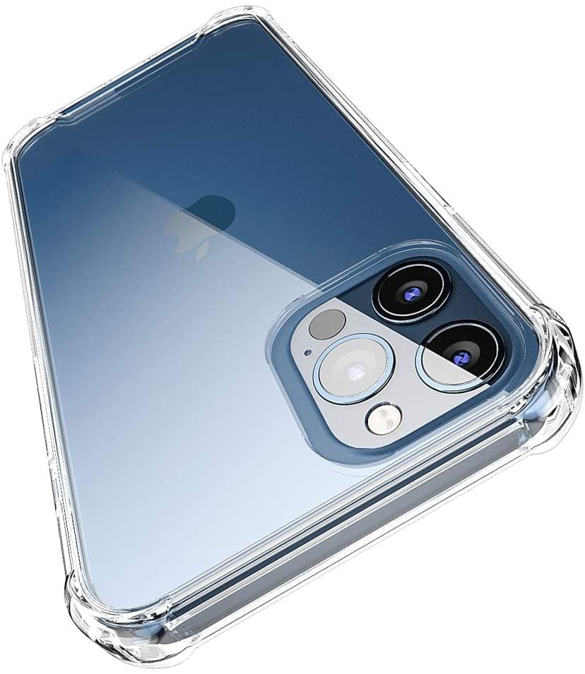 Memumi Crystal Series Thin Hard Back Cover for Apple iPhone 12/12 Pro Shockproof-Trans White (6.1") view 2