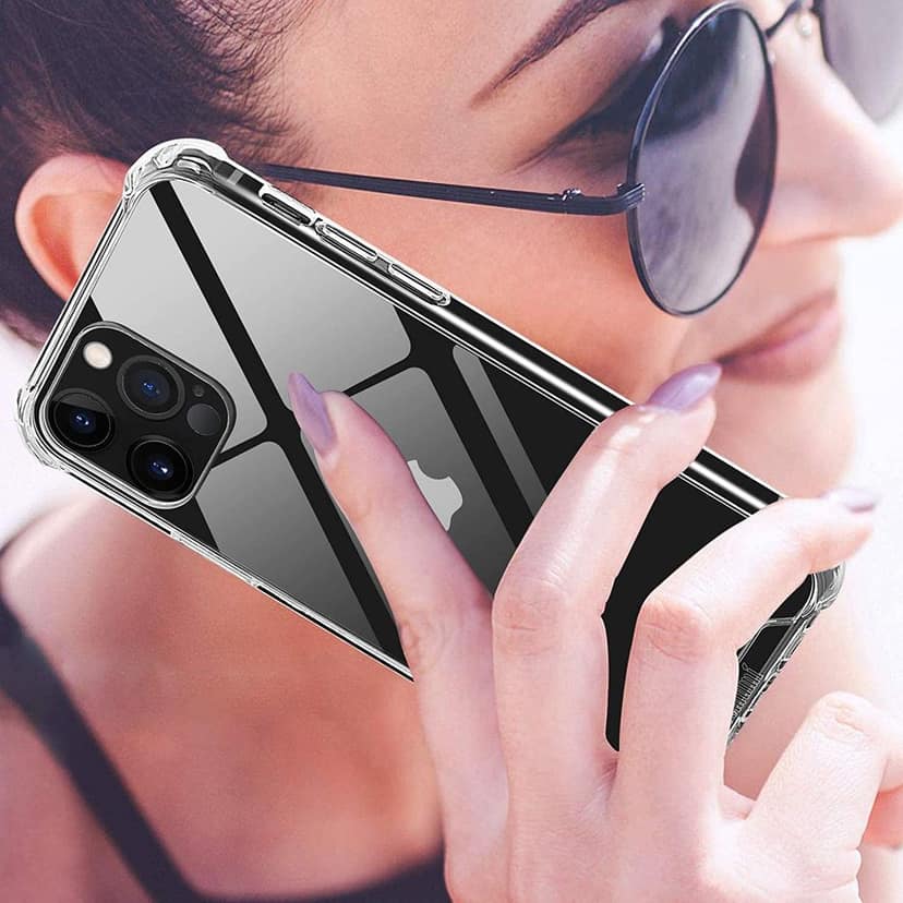 Memumi Crystal Series Thin Hard Back Cover for Apple iPhone 12/12 Pro Shockproof-Trans White (6.1") view 8