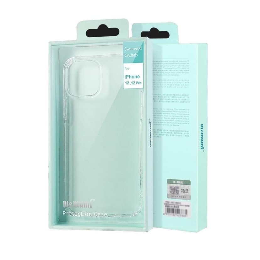 Memumi Crystal Series Thin Hard Back Cover for Apple iPhone 12/12 Pro Shockproof-Trans White (6.1") view 9