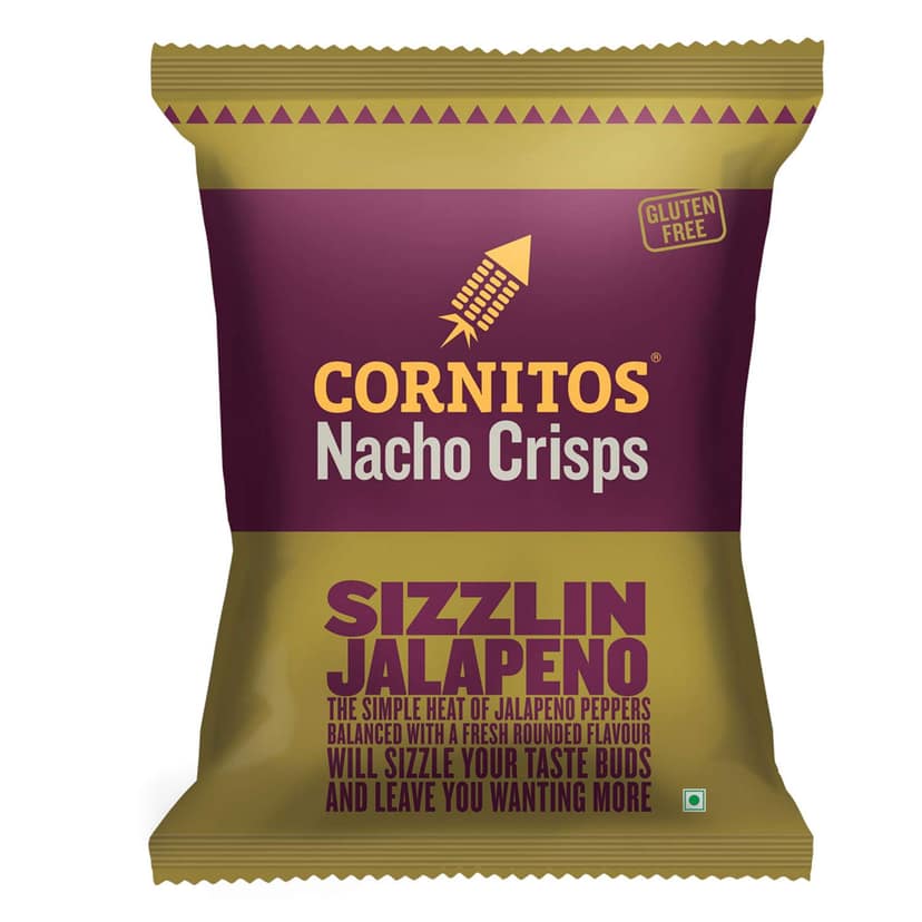 Cornitos Nachos Crisps, Sizzlin Jalapeno, Corn Chip, 60G