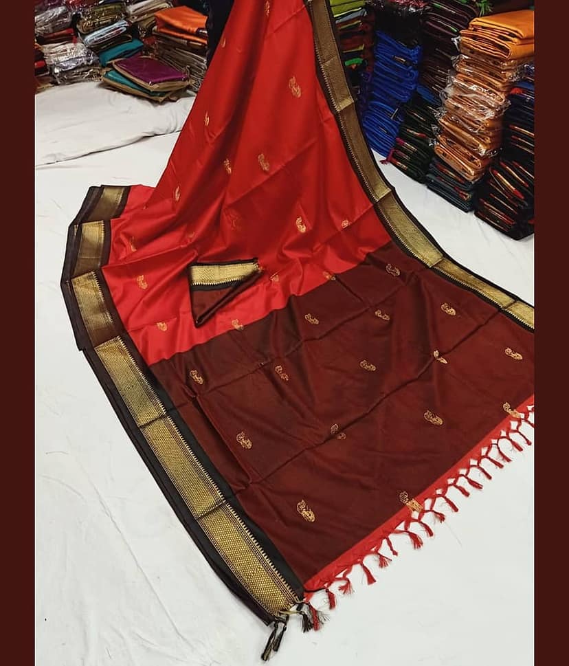 FAB SILK Cotton Silk Woven Saree With Unstitched Blouse Piece ( Pink )