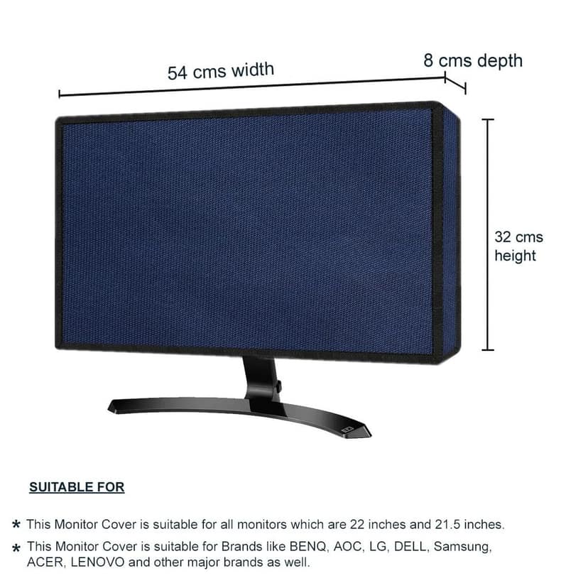 PalaP Super Premium Dust Proof Monitor Cover for LG 22 inches Monitor (Grey) view 3