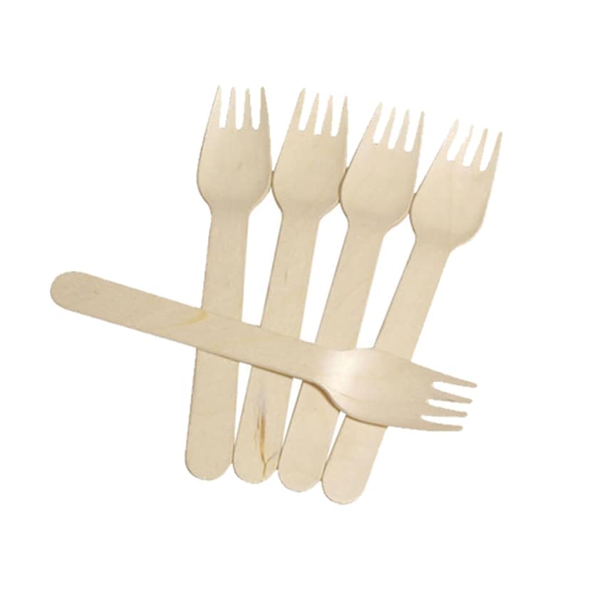 Bio-Degradable Eco Friendly Disposable Wooden Forks For Home Uses, Party & Events, 160 mm (50 Pcs)
