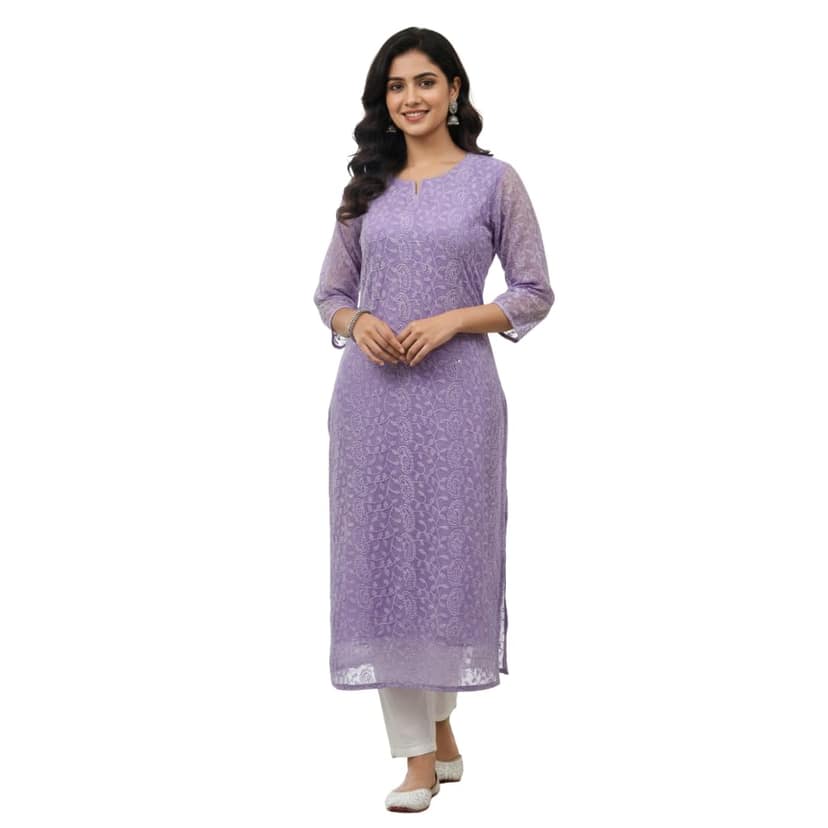 chikankari kurta - Premium Quality