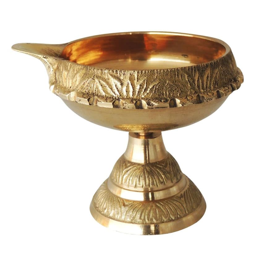 Brass Stand Kuber Deepak No. 4 (ZMAS194 F) view 2