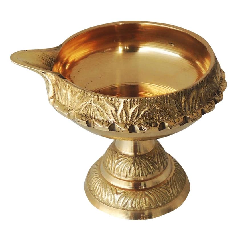 Brass Stand Kuber Deepak No. 4 (ZMAS194 F) view 3