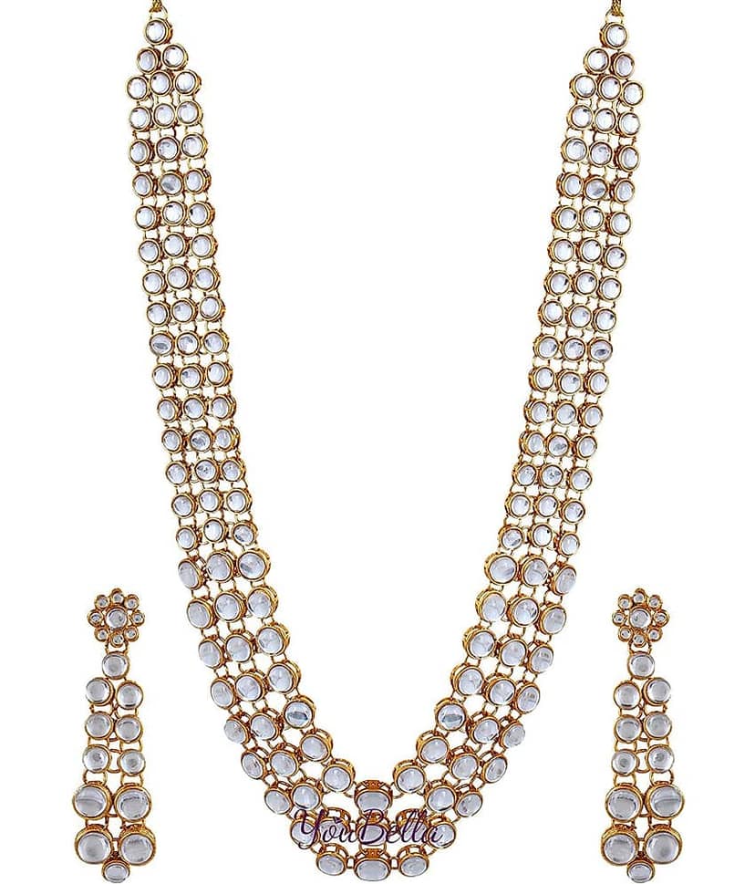 YouBella Fashion Jewellery Gold Plated Traditional Necklace Set for Women Jewellery Set with Earrings for Girls/Women view 2
