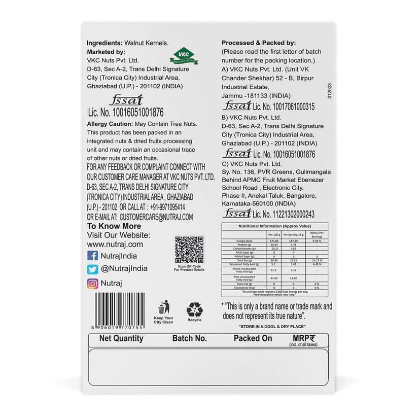 Nutraj California Walnut Kernels 500g (250g X 2) view 4