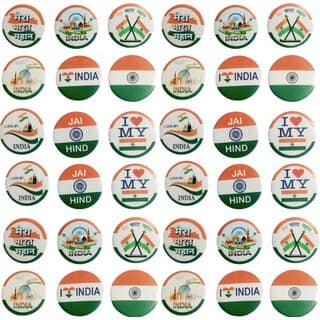 India Flag Badge Tricolor Badge Brooch Badge Pack Of 36