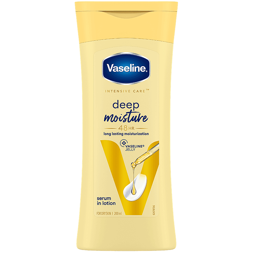 Vaseline Intensive Care Deep Moisture Body Lotion - Dry Skin, With Pure Oat Extract, Long Lasting Moisturization, 200 Ml view 2