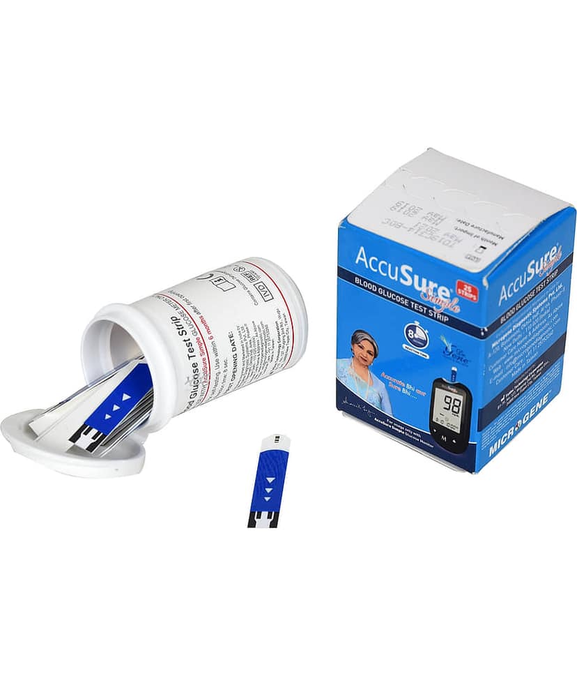 ACCUSURE Simple Blood Glucose Test Strip25 Strips view 2