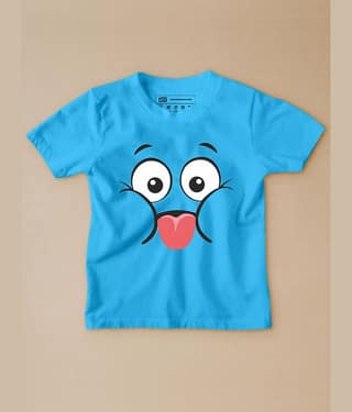 Be Awara Pack of 1 Unisex for Baby Cotton T-Shirt ( Blue )